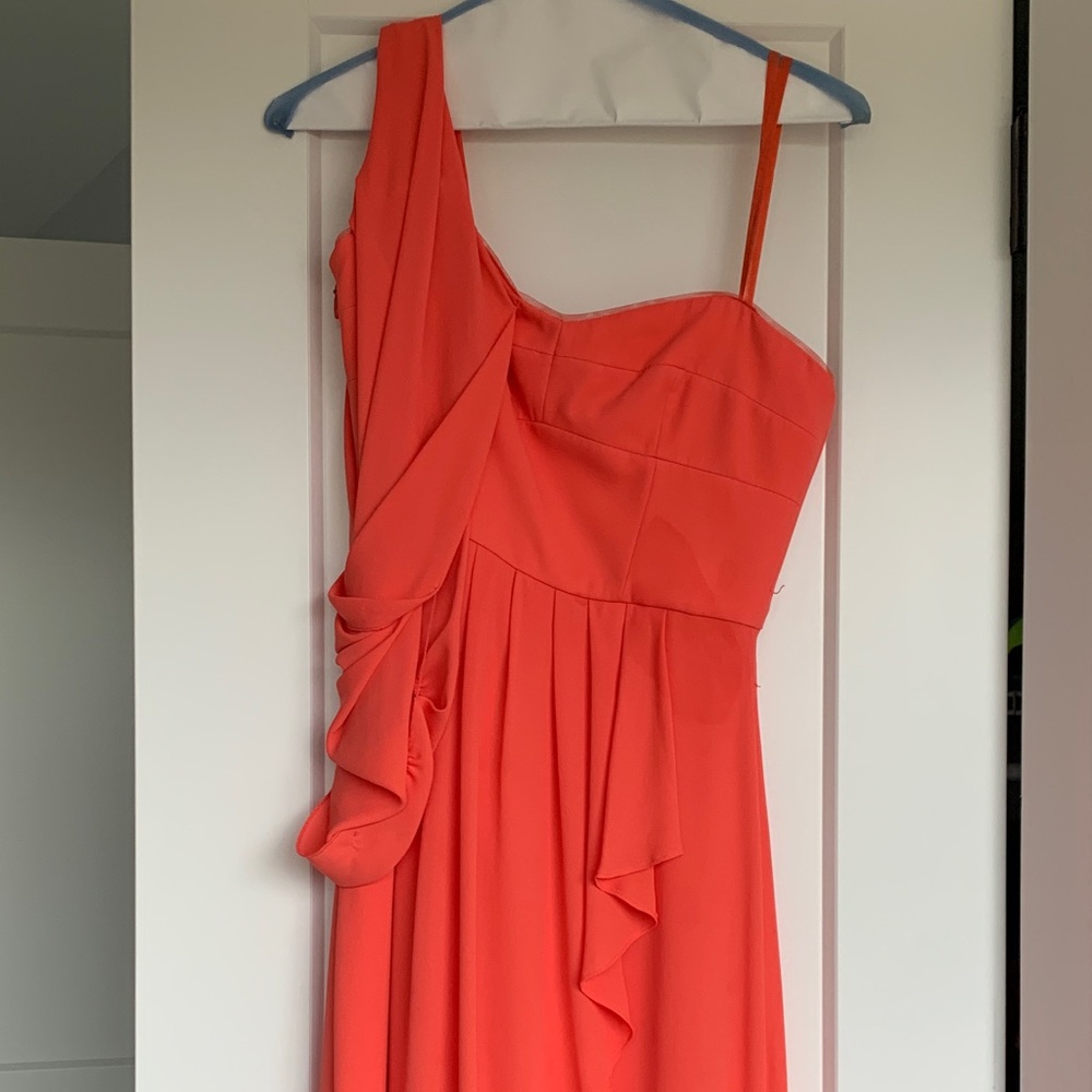 BCBG One-Shoulder Coral Dress